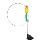 Interactive Suction Cup Cat Toy — Hands Free Feather Bird Wand for Cats & Kittens