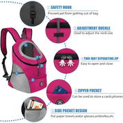 Pet Carrier Backpack Breathable — Adjustable Travel Bag with Reflective Strips for Cats & Dogs