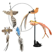 Interactive Suction Cup Cat Toy — Hands Free Feather Bird Wand for Cats & Kittens