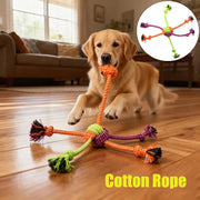 Dog Rope Knot Chew Toy — Durable Cotton Tug Toy for Teeth Cleaning & Outdoor Training